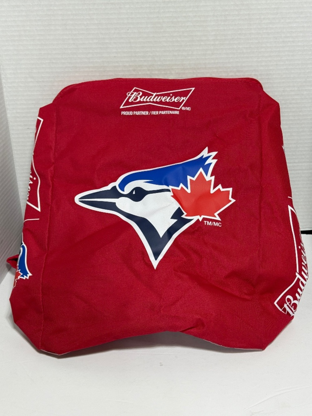 Toronto Blue Jays Budweiser 24 Can Red Back Pack Beer Soft Cooler - NEW